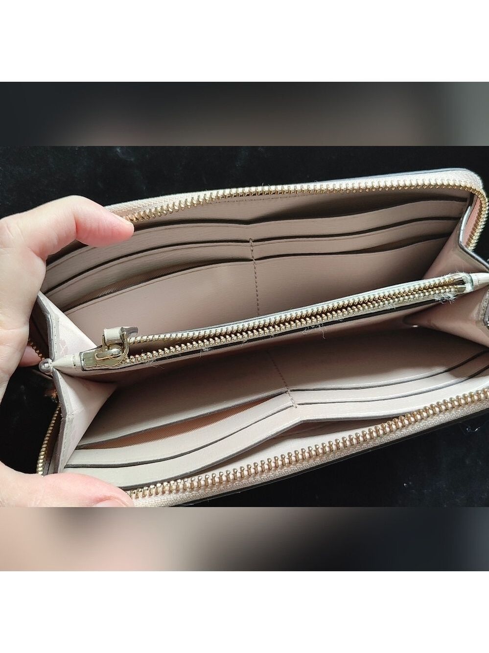 KATE SPADE Baby Pink Pebbled Leather Zippered Wallet - Picture 7 of 12